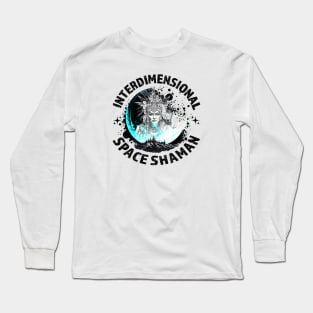 INTERDIMENSIONAL SPACE SHAMAN-moon blk Long Sleeve T-Shirt